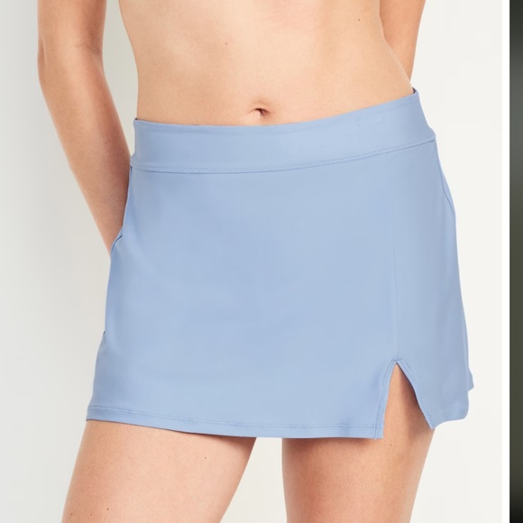 NWT OLD NAVY  High-Waisted Swim Skirt Color: Blue Overall - Picture 2 of 10